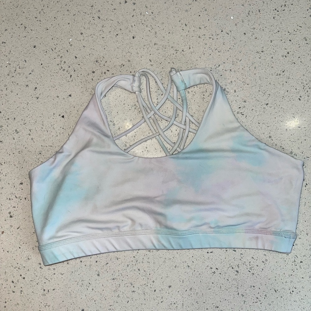 CVG Pastel Tie-Dye Butterfly Back Sports Bra